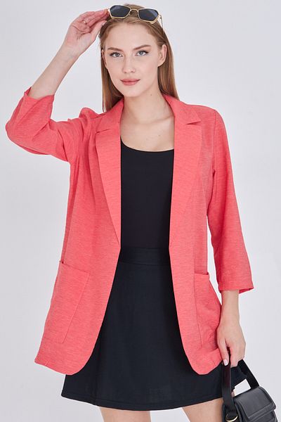 armonika Jachetă oversize roz pentru femei ARM-25Y001064