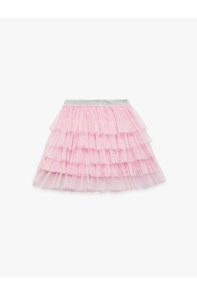 Koton Layered Tutu Skirt with Rubber Detail