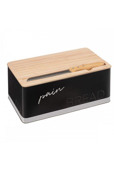 5 five simply smart Boxcolor bread box, metal, knife included, 32.7 x 20.2 x H 14.5 cm
