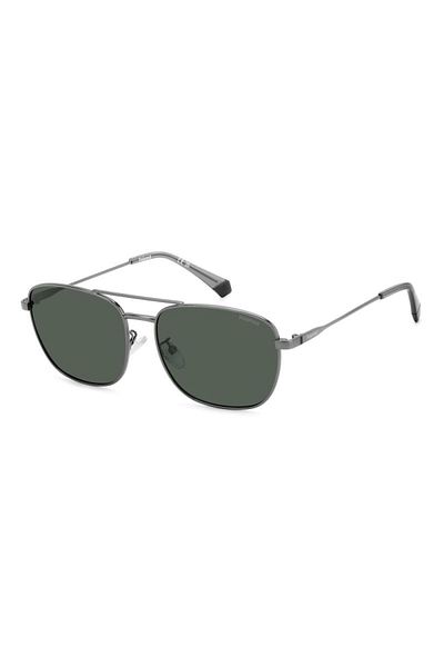 Polaroid Ochelari de soare Polaroid pentru bărbați PLD 4172 G/S/X KJ1/UC, Argintii, Aviator, 59 mm