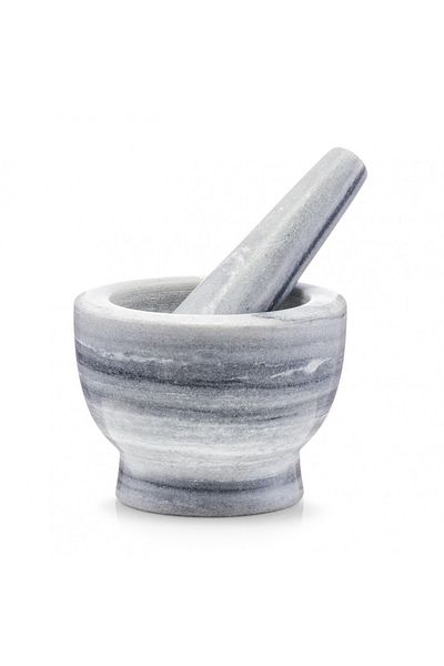 zeller Arno Mortar, Marble, With Pestle, Ø 12 X 9 Cm