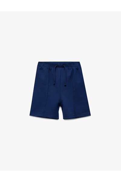 Koton Cotton Pocket Detailed Waist Lace-Up Shorts