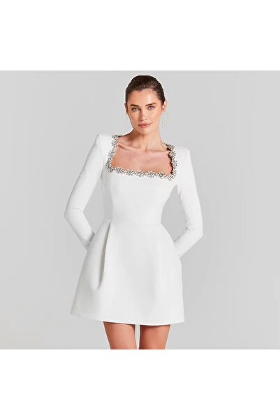 Feyz Store Taş İşlemeli Mini Elbise