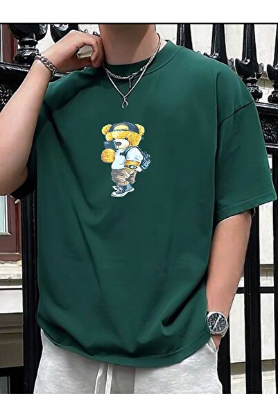 YRN COLLECTION Tricou unisex cu imprimeu cu urs de pluș