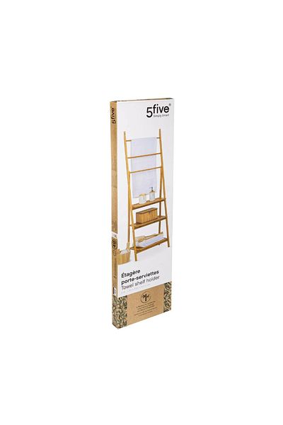 5 five simply smart Noresby Bathroom Shelf, bamboo, 53 x 32 x H 152 cm