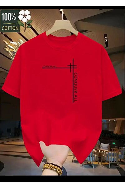 PERISENSE CONQUER ALL TEXT IMPRIMAT T-SHIRT DE BAZĂ