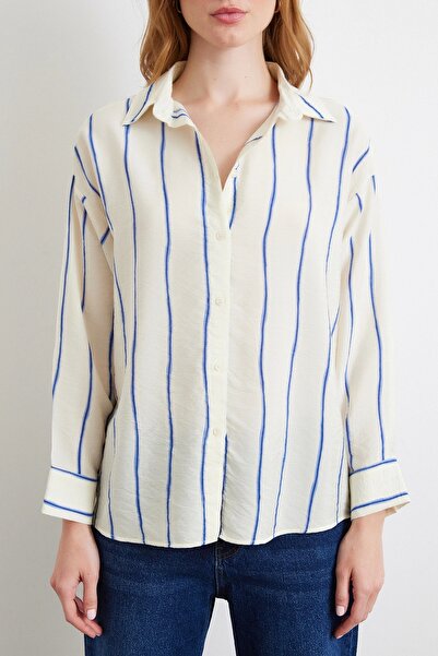 Never more Striped Modal Shirt Saks