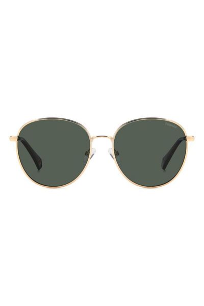 Polaroid Pld 6215/s/x Ddb/uc Women's Sunglasses, Gold, Round, 56 Mm