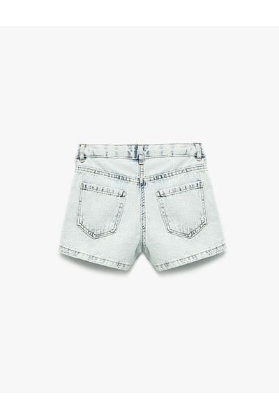 Koton Fusta scurtă din denim din bumbac cu buzunare cu nasturi