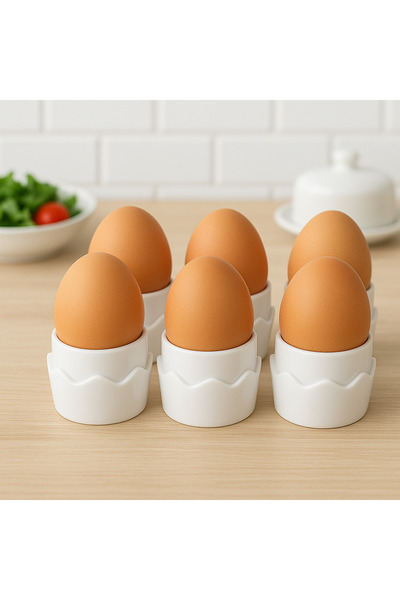 LUCES DESİGN Piramit Yumurtalık 6 Adet, 6'lı Gıda ile Temasa Uygun Plastik Yumurtalık