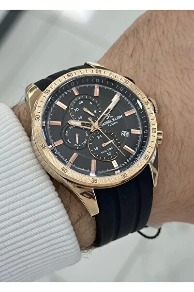 Daniel Klein Men's Wristwatch Waterproof with Silicone Cord Function