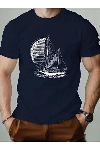 YRN COLLECTION Tricou pentru bărbați cu imprimeu cu design special Sandal