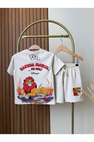 KidsSel New Season Boy's Cotton Lion King Printed Tshirt Shorts Bottom Top Set