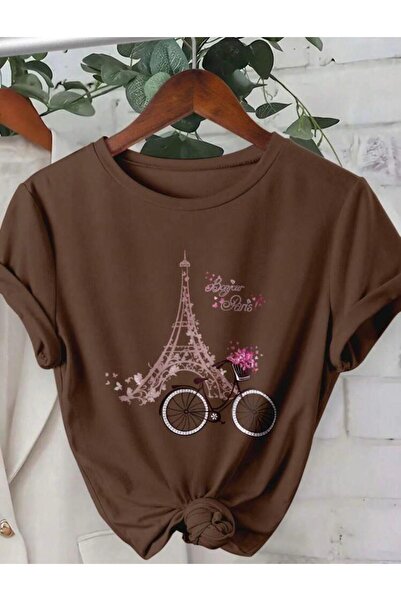 PERISENSE Tricou basic cu imprimeu Turnul Eiffel