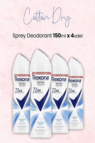 Rexona Deodorant 150 Ml Cotton Dry x4 Adet