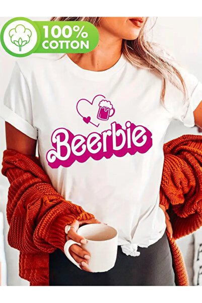 PERISENSE تي شيرت نسائي مطبوع بتصميم خاص من Beerbie