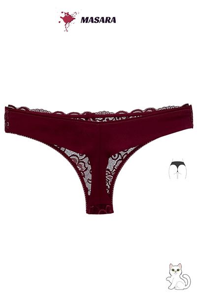 MİSTİRİK Masara Model Confortabil Elegant Dantela Snur Chiloți Damă Culoare Bordeaux