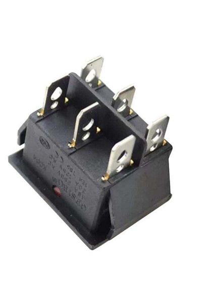 Modafiks Single Stove Switch 6 Pin Wide Illuminated (On-Off) Ic-105
