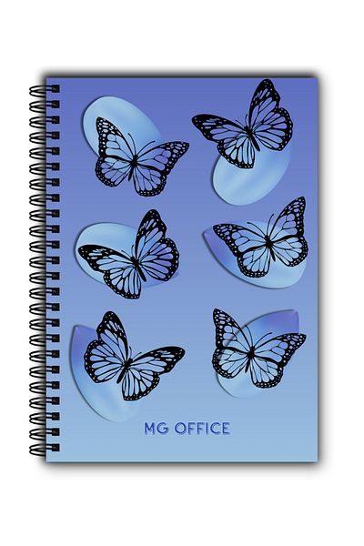 MG Office Caiet A5 Monarh Velin – MG Office – Spirală metalică, 80 file, hârtie groasă, copertă moale