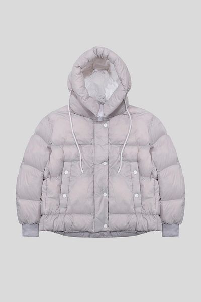 GMG FIRENZE Hooded collar sleeve tip knit women's coat