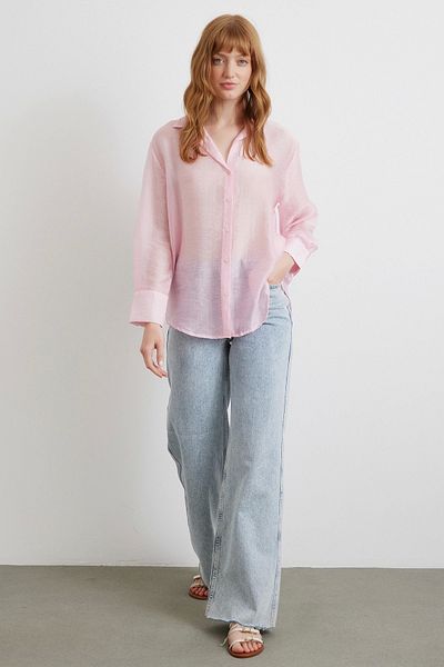 Never more Thin Modal Shirt Pink