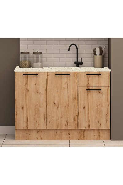 Fly Mobilya 120 Cm Tezgahlı Şila Mini Mutfak Alt Dolabı