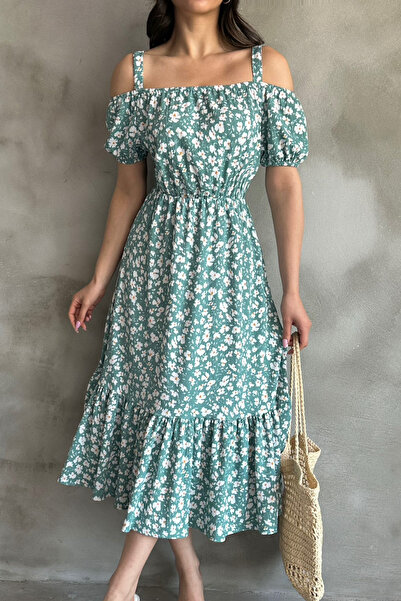 Mila Φόρεμα μίντι με μοτίβο μαντέλας με γιακά μαντέλα