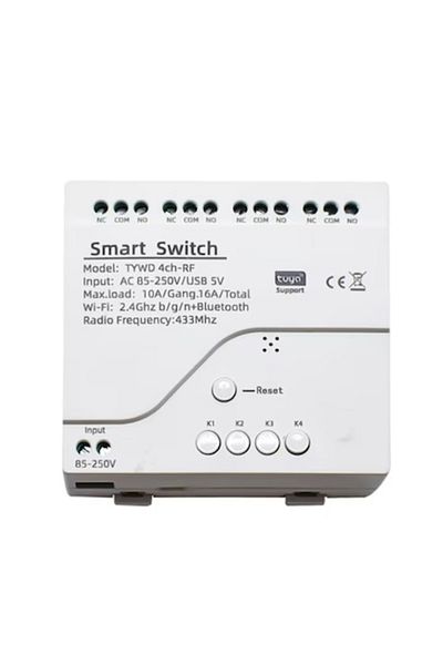 OEM Smart WiFi Relay with 3 Modes and 4 Channels, DIY, 85-250V, Compatible with Tuya/SmartLife