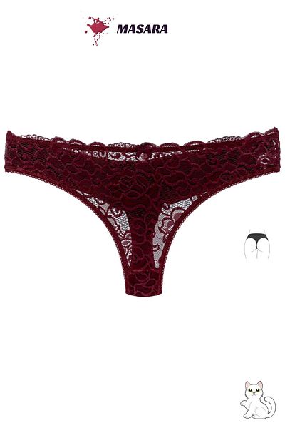 MİSTİRİK Masara Model Confortabil Elegant Dantela Snur Chiloți Damă Culoare Bordeaux