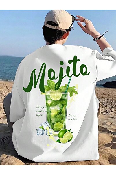 YRN COLLECTION Tricou Mojito - Mânecă scurtă cu mânecă scurtă supradimensiona...