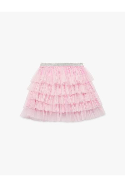 Koton Layered Tutu Skirt with Rubber Detail