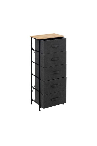 5 five simply smart Gerda chest of drawers, metal frame, polyester drawers, 45 x D 30 x H 114 cm, 6 kg