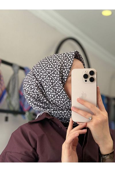 MONOOR Geometry Pattern Soft Scarf