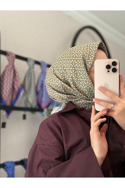 MONOOR Geometry Pattern Soft Scarf