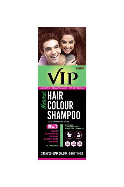 Vip Hair Color Shampoo Brown 180ml
