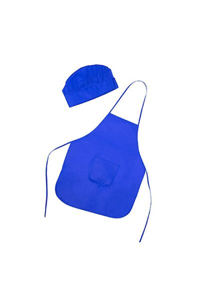 OEM Set apron and chef's hat for children, blue