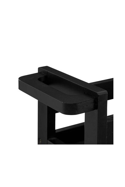 5 five simply smart Raft universal Vaduz, MDF, Negru, cu roți, 40 x 15 x Î 75 cm