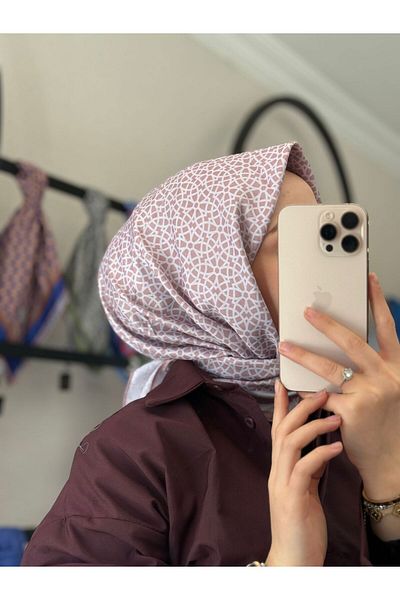 MONOOR Geometry Pattern Soft Scarf
