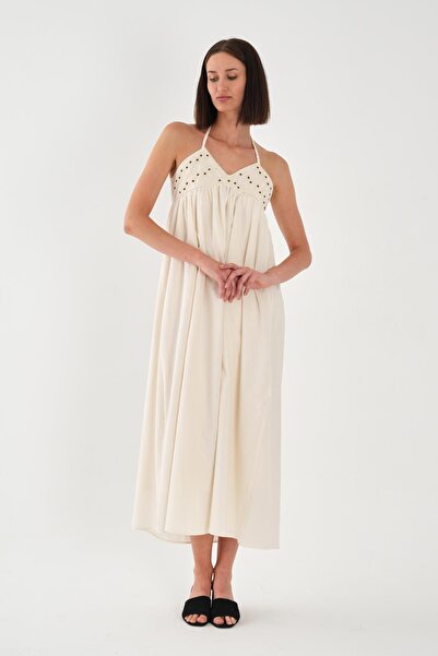 ALEXANDERGARDI Μάξι φόρεμα με λαιμόκοψη με λεπτομέρεια