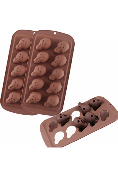 SILICANDO Set de 2 forme de ciocolată Halloween SILICANDO, silicon, maro, 21,...