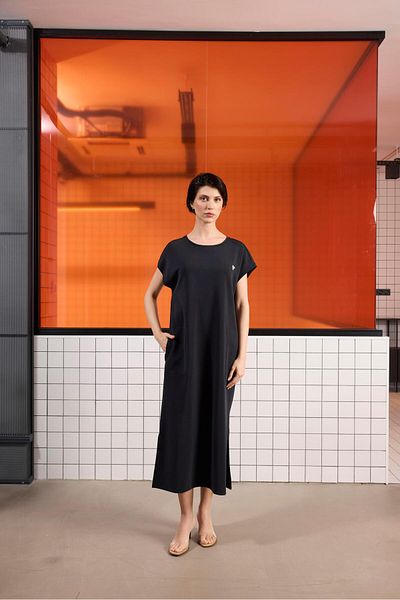 GMG FIRENZE Crew Neck Modal Long Women's Dress