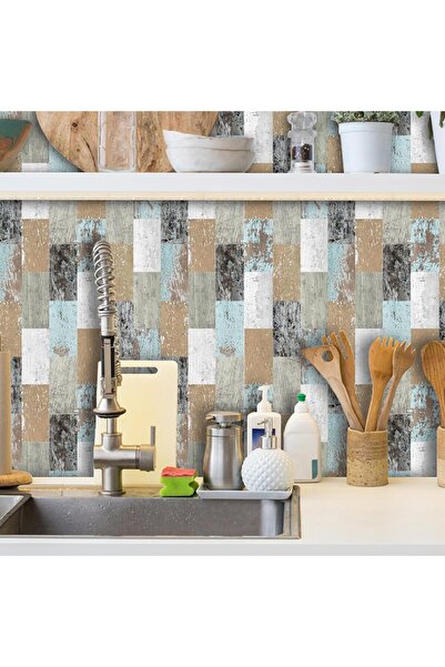 Rabadon ملصق تغليف بلاط رخامي لاصق لسطح المطبخ مقاس 60 سم × 100 سم