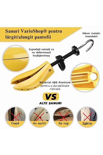 varioshop VarioShop® Adjustable Shoe Arch Support - Size 30-36, For Widening and Elongating Shoes, Universal/For All