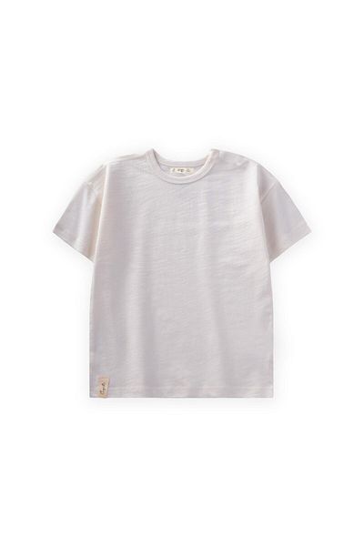 Cigit Βασικό T-Shirt Off-White για ηλικίες 1-10