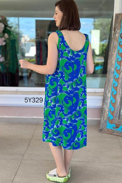 İnce Topuk Zero Sleeve Strap Elastic Viscose Dress 5Y329