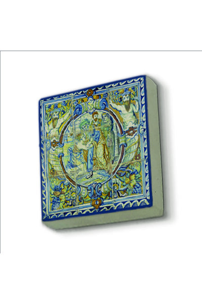 Souvenest زخرفة ثلاجة من الحجر الطبيعي المطبوع باللون الصيني الهولندي Magnetk...