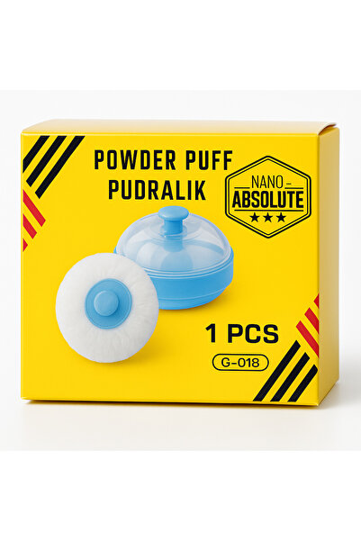 Nano Absolute Pudralık Kutulu Pudra Süngeri | Yumuşak Puff Pudra Haznesi Ergonomik Saplı Tekrar Kullanılabilir