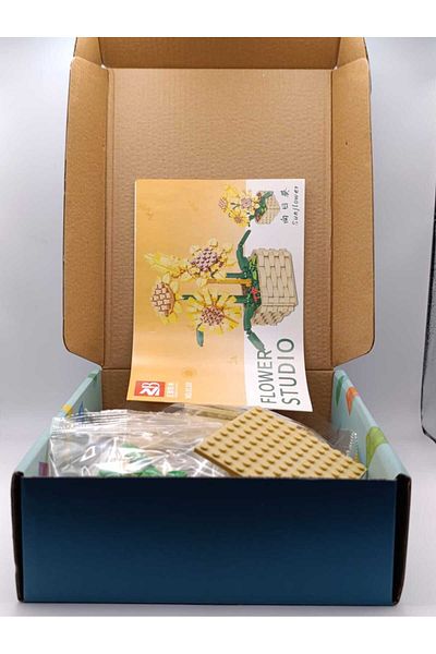 Brands For Less SATHIBI Flowers Building Set for Adults, Flower Sunflower Collection Home Decor Display,