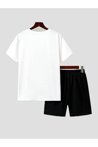 PENTHİLUS Fashionable Summer Outdoor Suit for Middle and Big Children, Short Sleeve Suit for Boys,