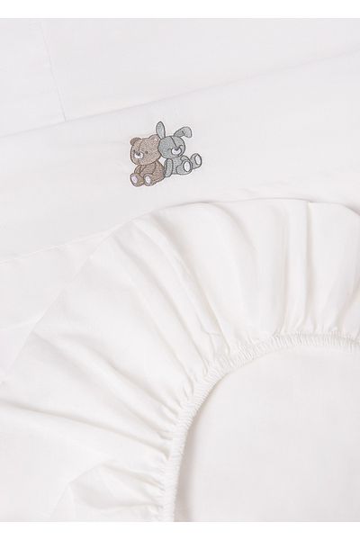 MAYORAL Baby Crib Sheet Set White 9933